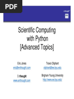 Scientific Computing With Python - Advanced Topics