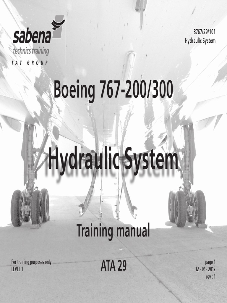 Boeing 767 Hydraulic System Manual | PDF | Valve | Pump