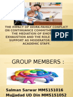 The Impact of Work-Family Conflict On Continuance Commitment Under The Mediation of Emotional Exhaustion and The Role of Social Support As Moderator: Among Academic Staff