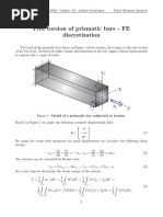 Free Torsion Of Prismatic Bars - Fe Discretization: Σ: Εdv = Σ Εdv =