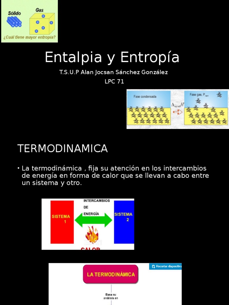 Diferencias entre entalpía y entropía | PDF | Entalpía | Entropía