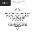 Analisis de Subcuenca HIdrologica