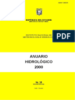 Anuario Hidrológico Ecuador 2000 INAMHI