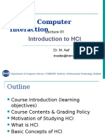 HCI Lecture 1 Introduction