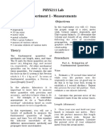 Lab Manual E1 - Measurements