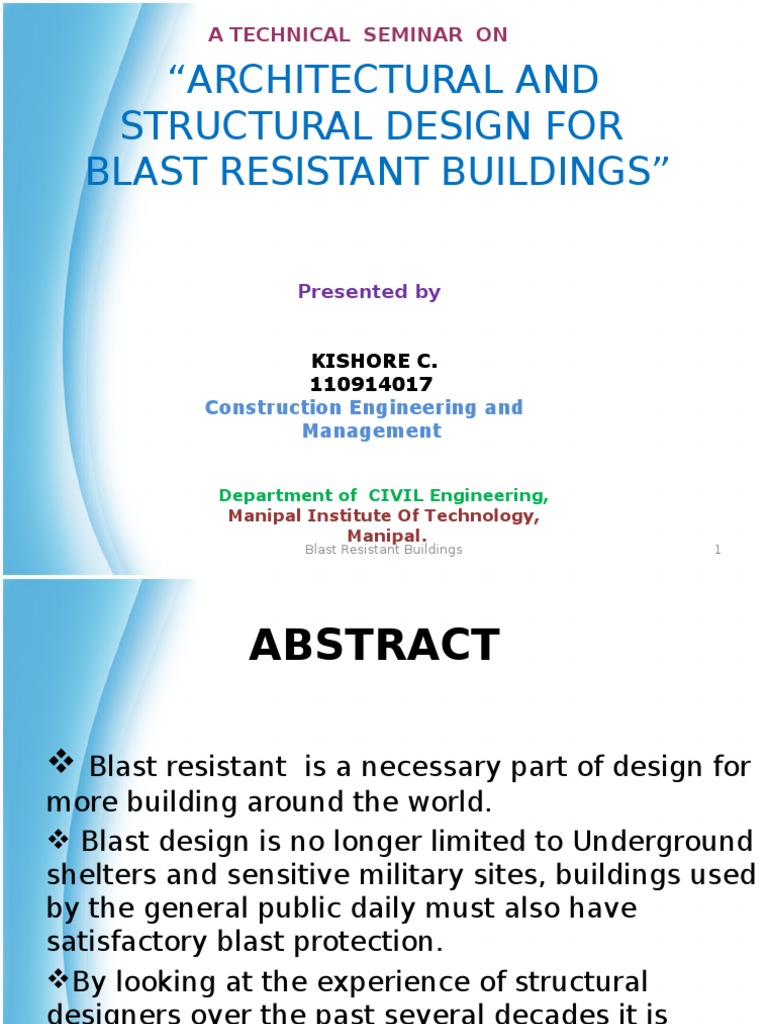 Blast Resistant Building Design Overview | PDF | Explosion | Bomb