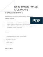 Introduction To THREE PHASE AND SINGLE PHASE Induction Motors