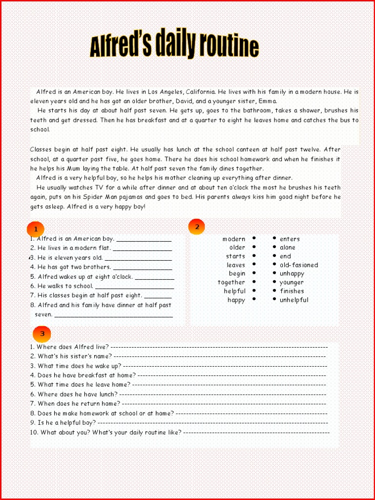 Alfreds Daily Routine | PDF