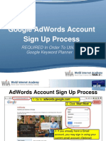 Google Adwords Account: Sign Up Process