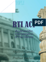 RTI Act Authentic Interpretation of The Statute