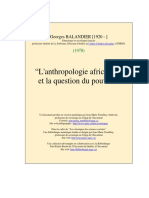 Anthropologie Africaniste PDF