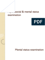 Psychosocial & Mental Status Examination - For Students PDF