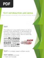 text information and media