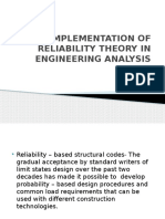 Implementation of Reliability Theory in Engineering Analysis Final