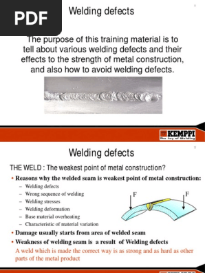 Welding Defects Pdf Welding Construction