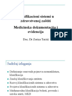 7.Класификациони Системи у Здравственој Заштити - Медицинска Документација и Евиденција