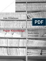 (Sign, Storage, Transmission) Lisa Gitelman-Paper Knowledge - Toward A Media History of Documents-Duke University Press (2014) PDF