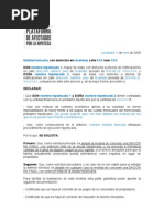 Documento de Solicitud de Dacion en Pago en Nombre de La Persona Afectada