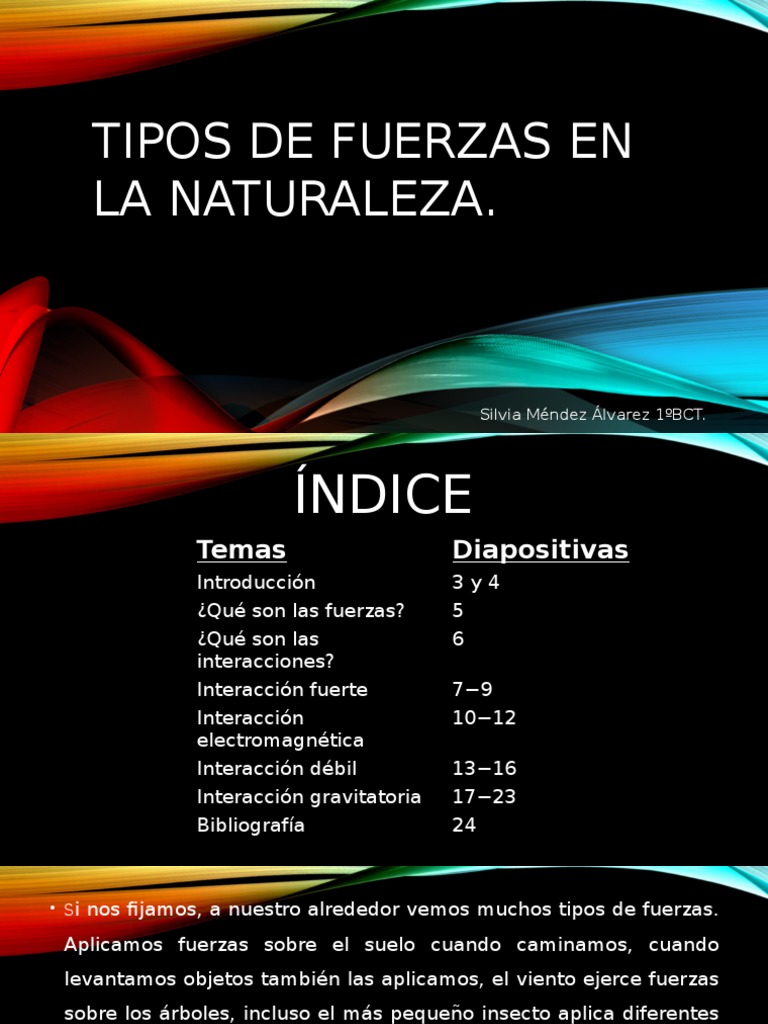 Tipos de Fuerzas en La Naturaleza