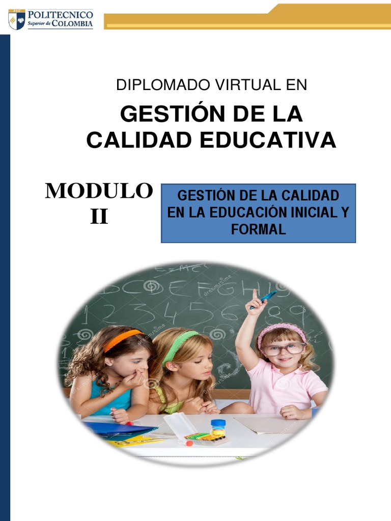 Gestión de Calidad en Educación Inicial | PDF | Gestión de la calidad ...