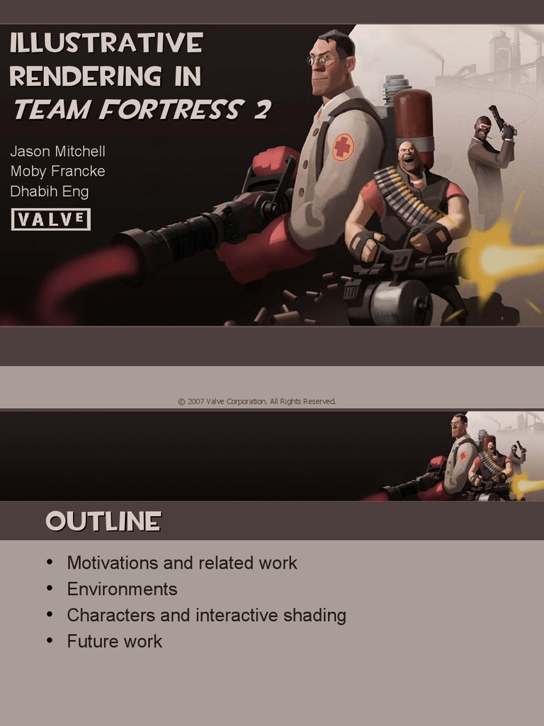 NPAR07 Illustrative Rendering in Team Fortress 2 Slides | PDF | Color ...