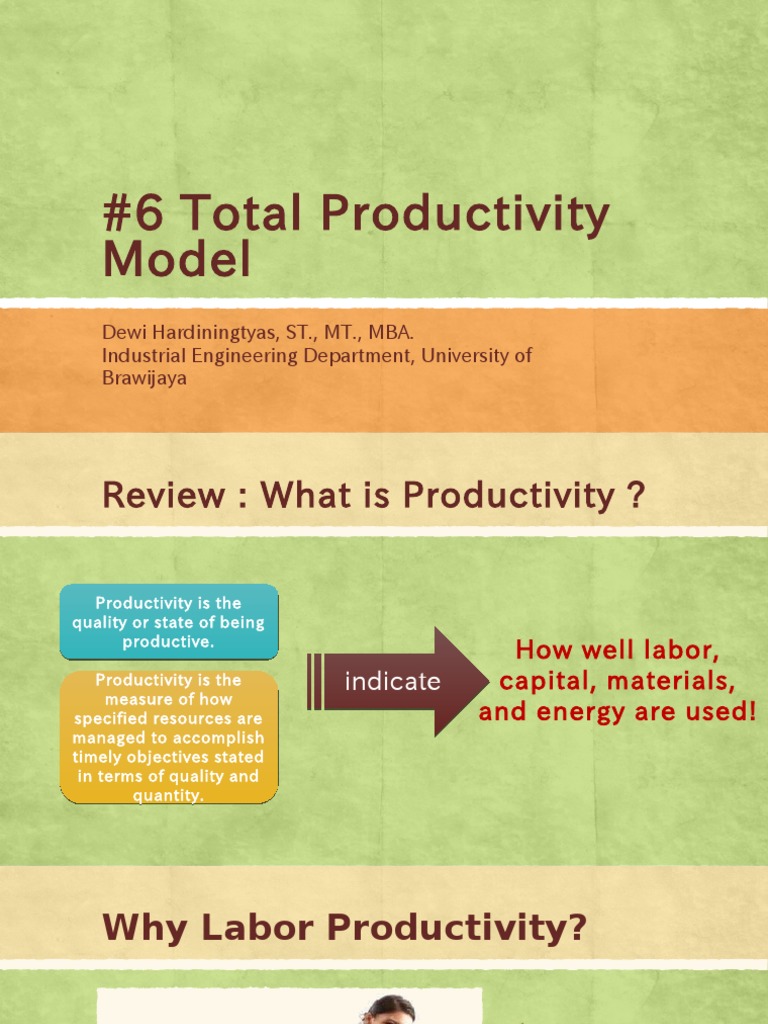Total Productivity Model Overview | PDF | Profit (Accounting) | Labour ...
