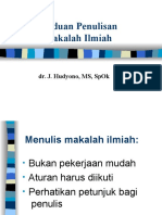 Penulisan Artikel Ilmiah FK UKRIDA 2014