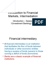 Introduction To Financial Markets, Intermediation