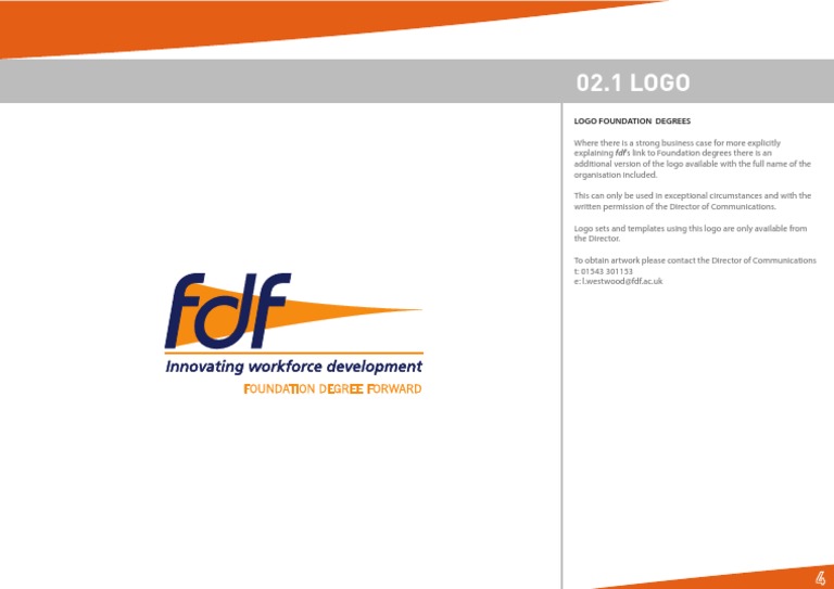 FDF Logo Guidelines for Foundation Degrees | PDF