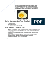 Resep Membuat Telur Mata Sapi