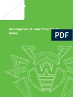 Investigation of Linux - Mirai Trojan Family