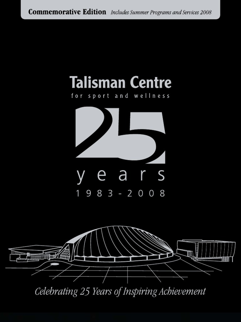 Talisman Centre 25th Anniversary Book PDF Diving Olympic Games