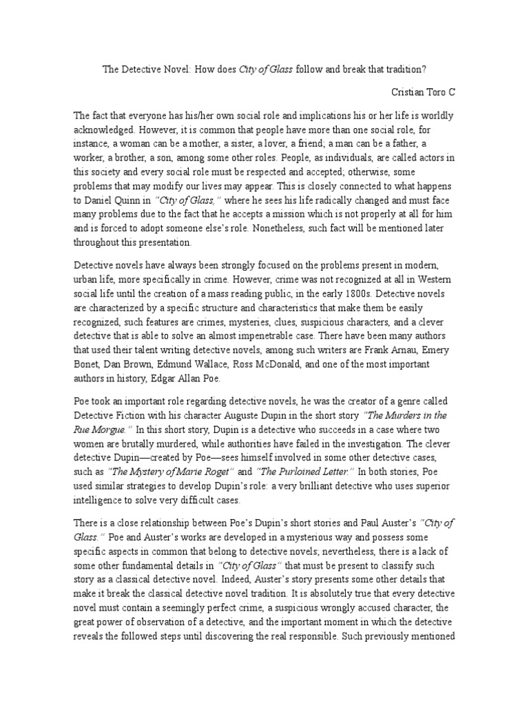 Short detective story essays image