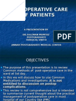 Post Operative Care of Patients(30!1!10)