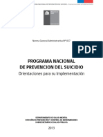 Programa Nacional Prevencion Suiciio