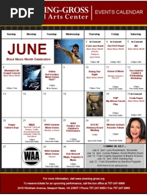 Black Music Month Calendar