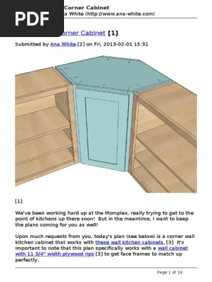 Planos Para Gabinete Esquinero De Madera Cabinetry Plywood