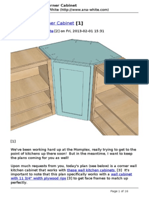 Planos Para Gabinete Esquinero De Madera Cabinetry Plywood