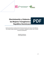 Discriminación y Violencia Contra Las Mujeres Transgéneros en Republica Dominicana - Octubre 2014 ODHGV