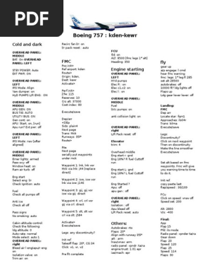 お取引用ページ Boeing 757 Flight Checklist | PDF | Business | Computers