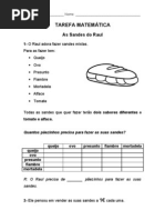 Mat-1ºAno-Tarefa AS SANDES DO RAUL