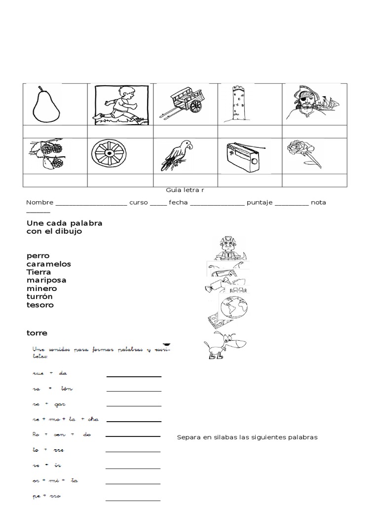 Guia Letra R | PDF | Métodos y materiales de enseñanza