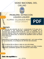 Universidad Nacional Del Callao: Problema: Extracción Liquido-Liquido