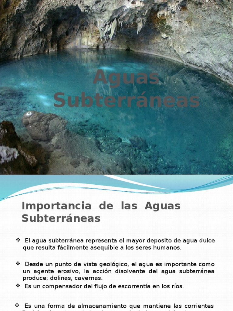 Aguas Subterráneas Agua subterránea Ciencias de la