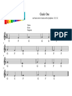 Notes E, F, G Xylophone Grade One