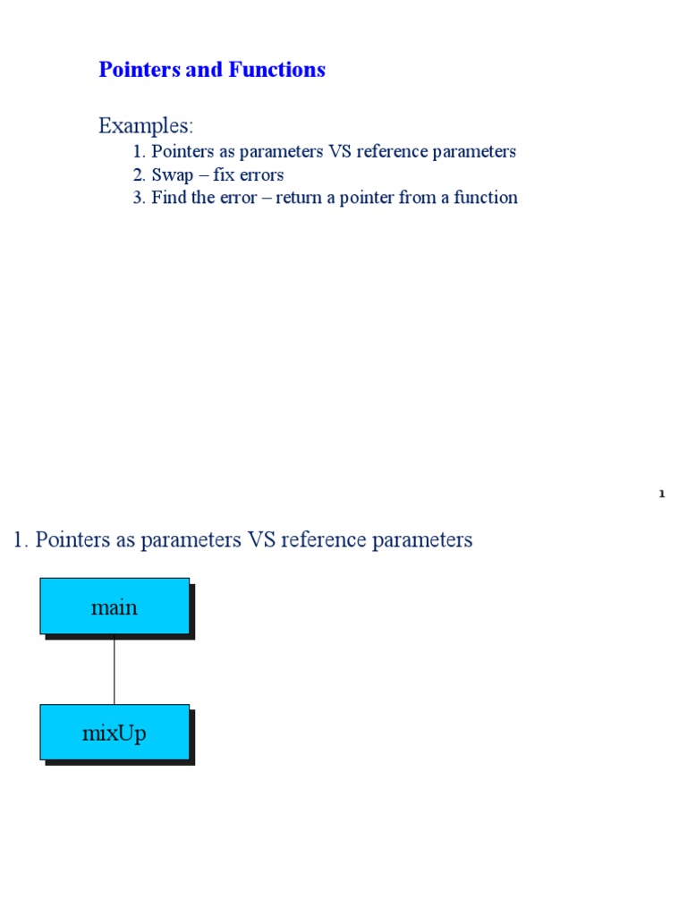 Pointers and Functions in C++ | PDF