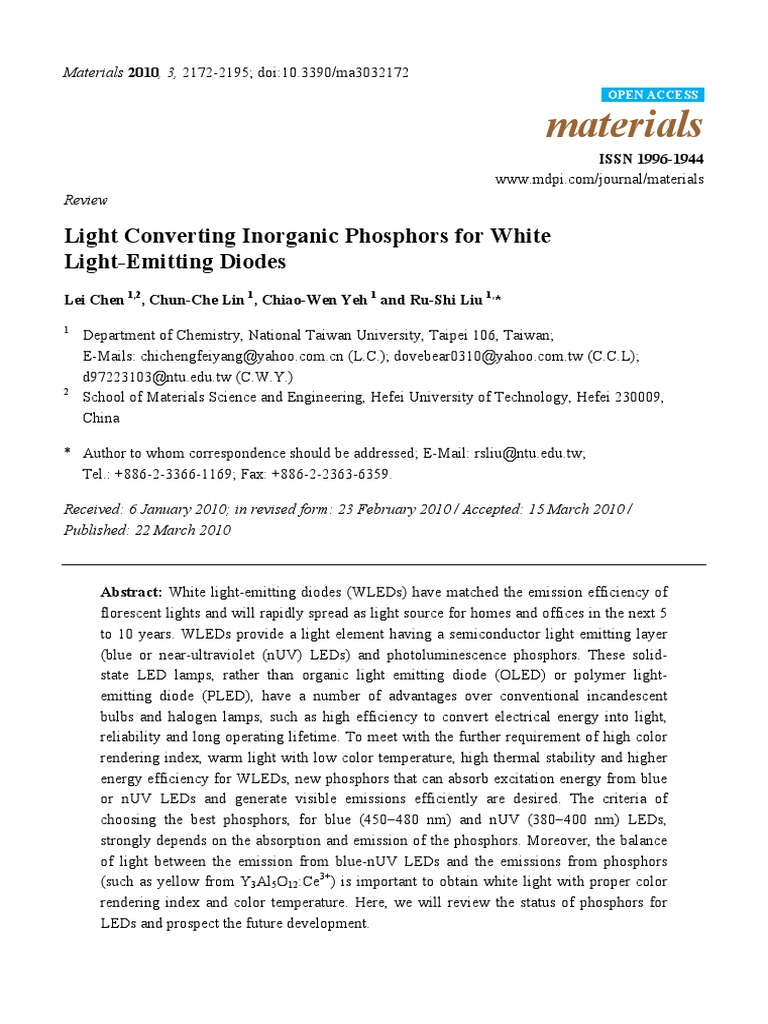 2010 20 PDF | PDF | Light Emitting Diode | Oled