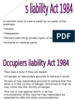 Occupiers Liability