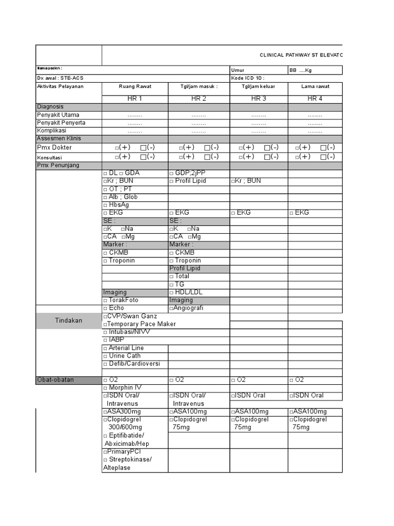 Clinical Pathway for ST Elevation ACS | PDF | Self-Improvement | Wellness