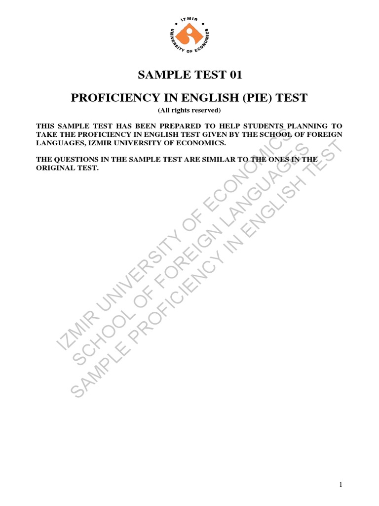 Sample Proficiency Test1 20152016 Distance Education Root